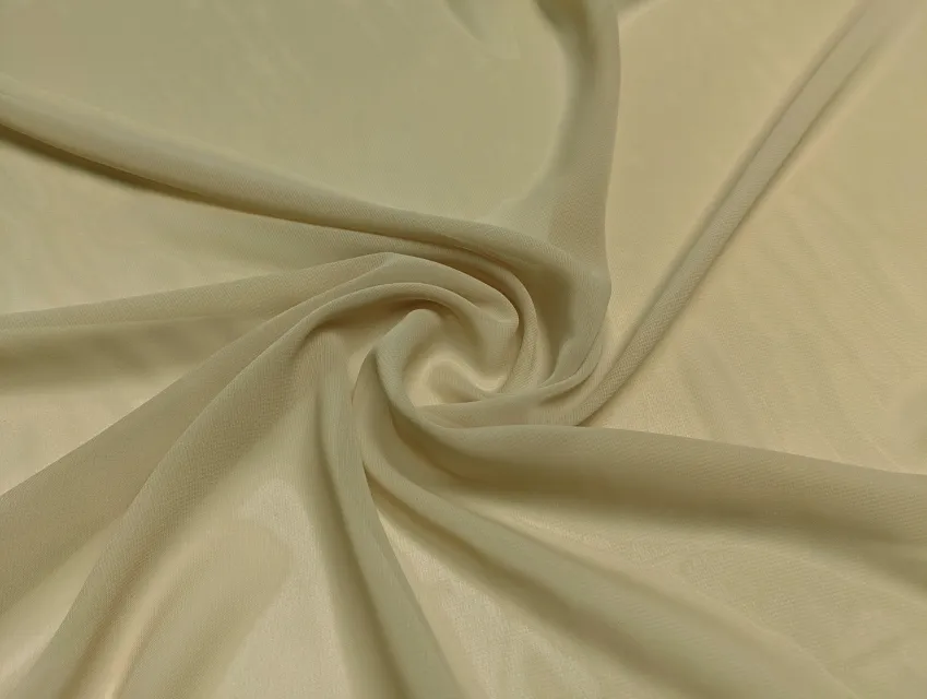 Шифон однотонний, гірчично-бежевий - фото 1 - інтернет-магазин tkani-atlas.com.ua