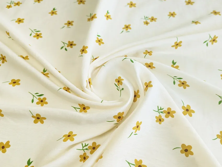 Креш софт квітковий розсип, кремовий - фото 1 - інтернет-магазин tkani-atlas.com.ua