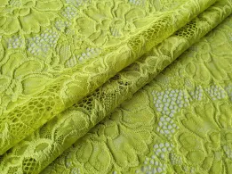 Гипюр Варшава цветная мозаика, салатовый (отрез 1 м) - интернет-магазин tkani-atlas.com.ua