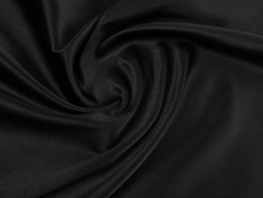 Атлас плотный, черный - фото 1 - интернет-магазин tkani-atlas.com.ua