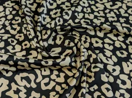Шовк Армані леопард рівномірний, чорний - інтернет-магазин tkani-atlas.com.ua