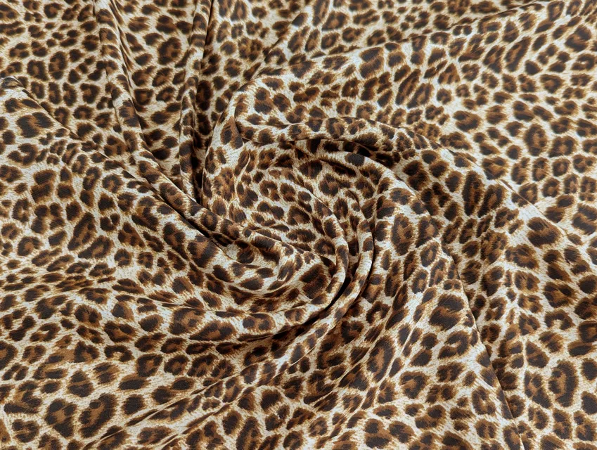 Шовк Армані ягуар, бежево-коричневий - фото 1 - інтернет-магазин tkani-atlas.com.ua