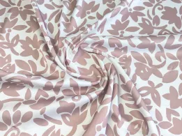 Шовк Армані квіткова графіка, пудровий рожевий - інтернет-магазин tkani-atlas.com.ua