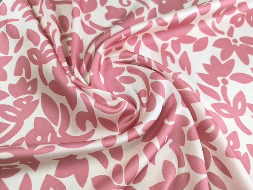 Шовк Армані квіткова графіка, чайна троянда - фото 1 - інтернет-магазин tkani-atlas.com.ua