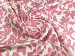 Шовк Армані квіткова графіка, чайна троянда - інтернет-магазин tkani-atlas.com.ua