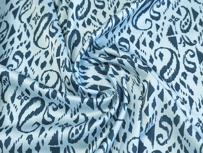 Шовк Армані східний огірок, блакитний джинсовий - фото 1 - інтернет-магазин tkani-atlas.com.ua