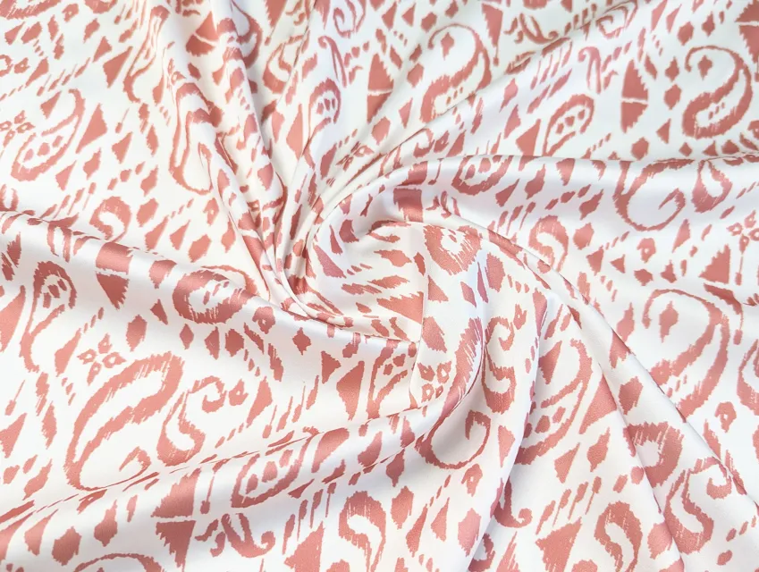 Шовк Армані східний огірок, кораловий - фото 1 - інтернет-магазин tkani-atlas.com.ua