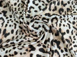 Шовк Армані леопард, кремово-бежевий - інтернет-магазин tkani-atlas.com.ua