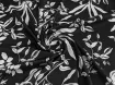 Шовк Армані квітковий вальс, чорно-білий - інтернет-магазин tkani-atlas.com.ua