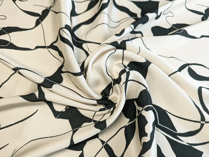 Костюмная Бель уценка (брак), бежевый с черным - фото 1 - интернет-магазин tkani-atlas.com.ua