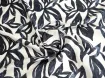 Вискоза шелк Бохо лиственный дуэт, черный на молочном - интернет-магазин tkani-atlas.com.ua