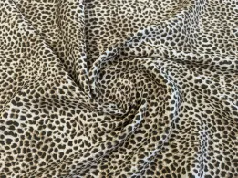 Віскоза шовк Бохо ягуар, світло-бежевий з коричневим - інтернет-магазин tkani-atlas.com.ua