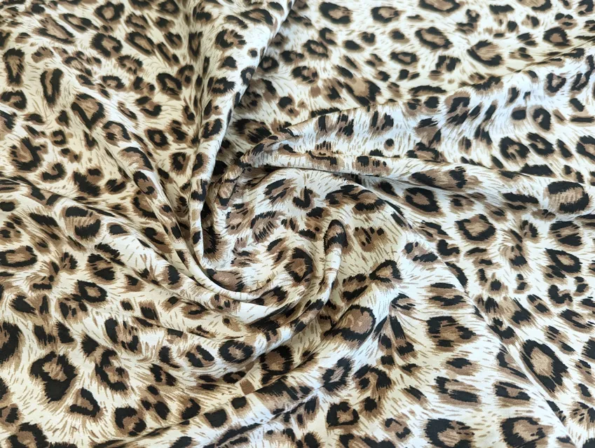 Віскоза шовк Бохо ірбіс, світло-бежевий з коричневим - фото 1 - інтернет-магазин tkani-atlas.com.ua