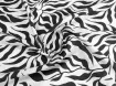 Віскоза шовк Бохо зебра, молочний на чорному - інтернет-магазин tkani-atlas.com.ua