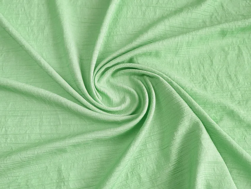 Штапель твіл з нейлоном жатка, зелена фісташка - фото 1 - інтернет-магазин tkani-atlas.com.ua