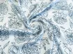 Шелк Армани пионы, голубой - интернет-магазин tkani-atlas.com.ua