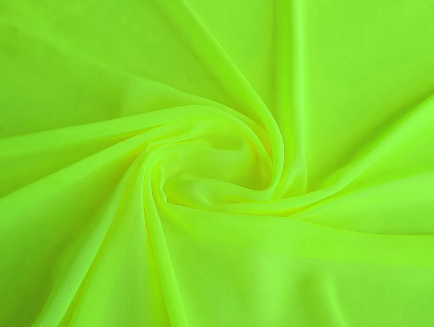 Шифон однотонний уцінка (недолік), лимонний неоновий - фото 1 - інтернет-магазин tkani-atlas.com.ua