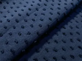 Коттон точка однотонный, синий джинсовый (отрез 1,7 м) - интернет-магазин tkani-atlas.com.ua