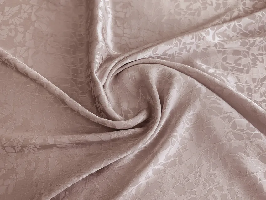 Костюмная Бель жаккард абстракция цветочная, пудровый - фото 1 - интернет-магазин tkani-atlas.com.ua