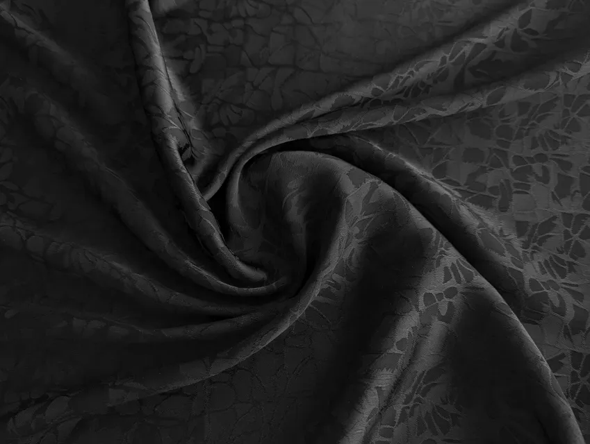 Костюмна Бель жакард квіткова абстракція, чорний - фото 1 - інтернет-магазин tkani-atlas.com.ua