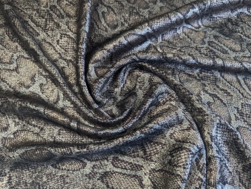 Сатін Шимер королівський пітон, золотисто-коричневий - фото 1 - інтернет-магазин tkani-atlas.com.ua