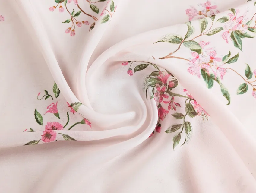 Шифон креповий альстремерія, пудровий рожевий - фото 1 - інтернет-магазин tkani-atlas.com.ua