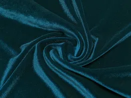 Бархат стрейч Венеция, морская волна (отрез 2 м) - интернет-магазин tkani-atlas.com.ua