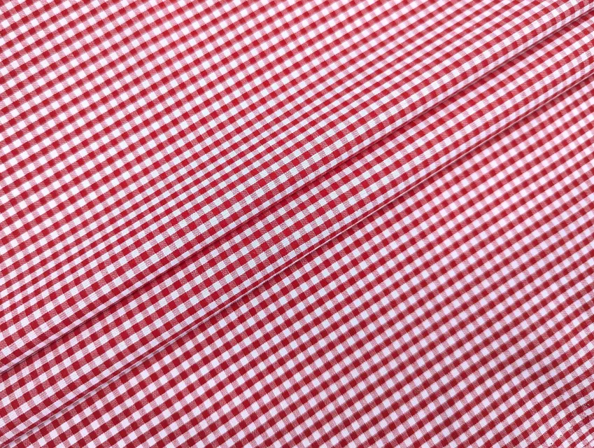 Котон сорочковий клітина 3 мм, червоний - фото 1 - інтернет-магазин tkani-atlas.com.ua