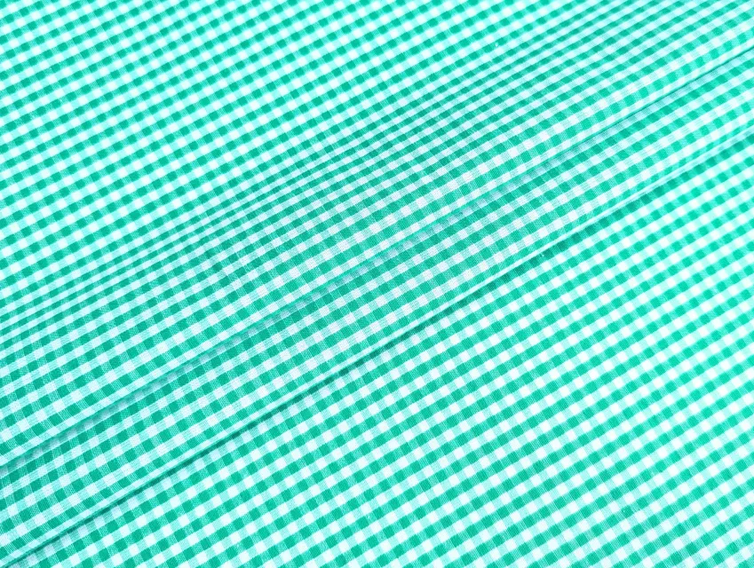 Котон сорочковий клітина 3 мм, світло-бірюзовий - фото 1 - інтернет-магазин tkani-atlas.com.ua