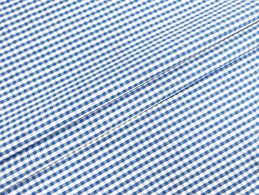 Котон сорочковий клітина 3 мм, синій - фото 1 - інтернет-магазин tkani-atlas.com.ua