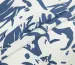 Льон з віскозою квіткова абстракція, синій на молочному - фото 1 - інтернет-магазин tkani-atlas.com.ua