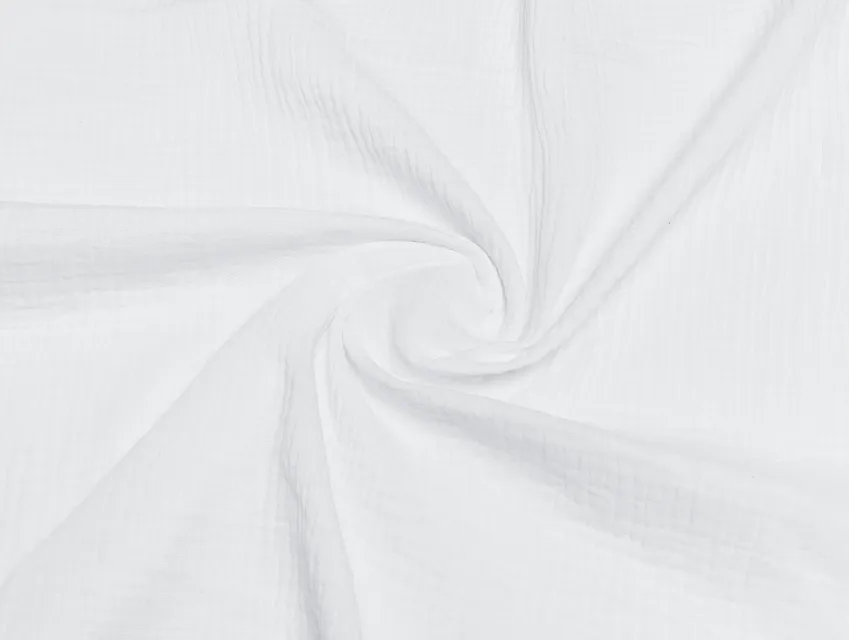 Муслин двухслойный, белый (отрез 1 м) - фото 1 - интернет-магазин tkani-atlas.com.ua
