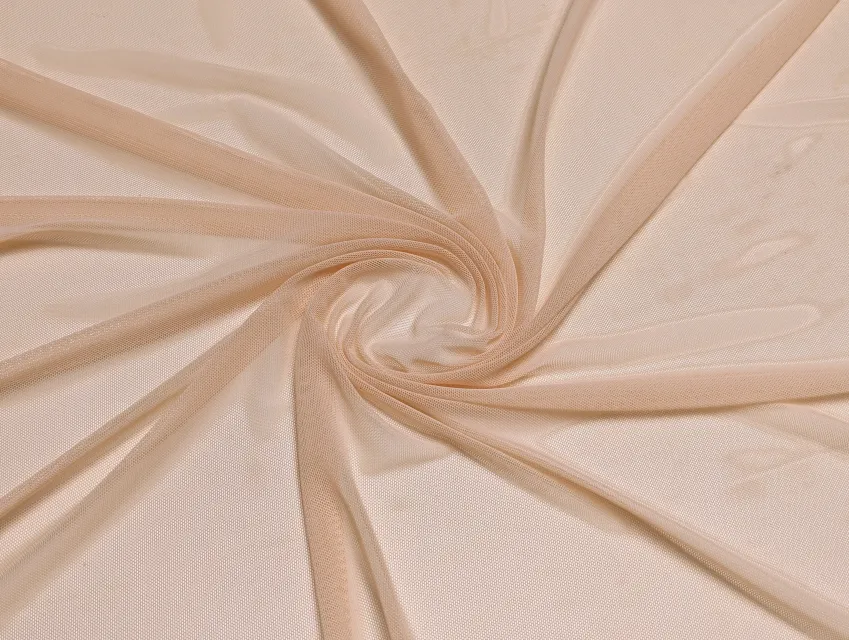 Сетка стрейч, бежевый (отрез 1 м) - фото 1 - интернет-магазин tkani-atlas.com.ua