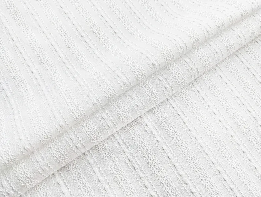 Котон прошва смужка 30 мм, білий - фото 1 - інтернет-магазин tkani-atlas.com.ua