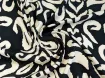 Штапель шовковистий узори, молочний з чорним - інтернет-магазин tkani-atlas.com.ua