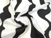 Штапель шовковистий смугаста абстракція, молочний з чорним - інтернет-магазин tkani-atlas.com.ua