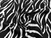 Штапель шовковистий зебра, чорний на молочному - інтернет-магазин tkani-atlas.com.ua