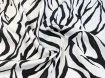 Штапель шовковистий зебра, молочний на чорному - інтернет-магазин tkani-atlas.com.ua
