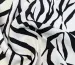Штапель шовковистий зебра, молочний на чорному - фото 2 - інтернет-магазин tkani-atlas.com.ua