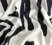 Штапель шовковистий зебра, молочний з чорним - фото 3 - інтернет-магазин tkani-atlas.com.ua