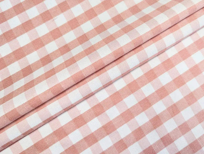 Клітинка сорочкова щільна клітинка 20 мм, персиковий - фото 1 - інтернет-магазин tkani-atlas.com.ua