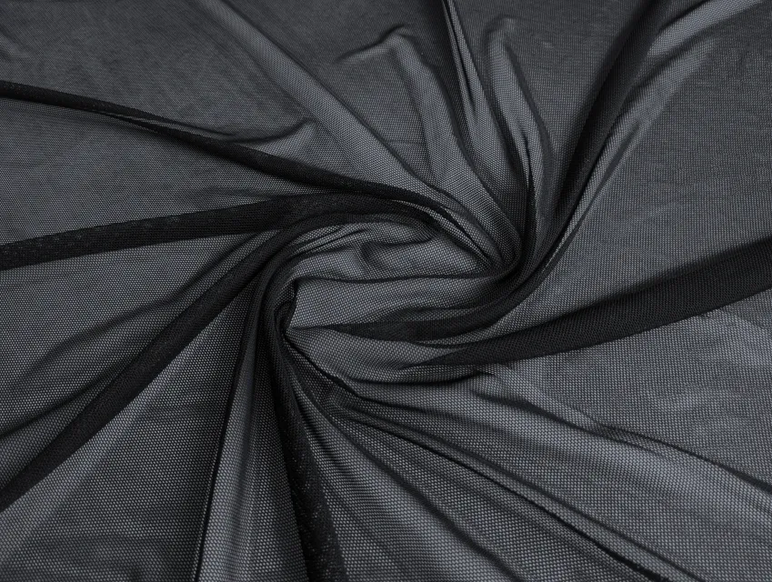 Сітка стрейч супер софт, чорний - фото 1 - інтернет-магазин tkani-atlas.com.ua