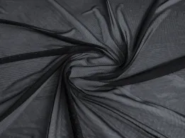 Сетка стрейч супер софт, черный (отрез 1,7 м) - интернет-магазин tkani-atlas.com.ua
