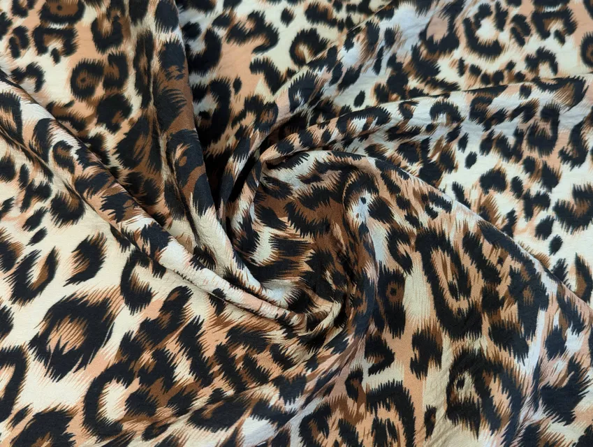 Віскоза шовк Бохо рись, коричневий з бежевим - фото 1 - інтернет-магазин tkani-atlas.com.ua