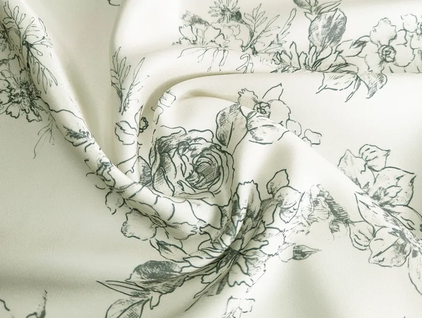 Костюмна Бель букетик троянд, кремовий - фото 1 - інтернет-магазин tkani-atlas.com.ua