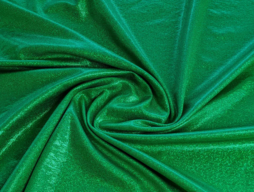 Трикотаж масло голограма точка райдужна, зелений - фото 1 - інтернет-магазин tkani-atlas.com.ua