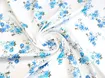 Вискоза шелк цветочное плетение, молочный с голубым - интернет-магазин tkani-atlas.com.ua