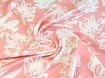 Вискоза шелк Бохо лилии, персиковый - интернет-магазин tkani-atlas.com.ua