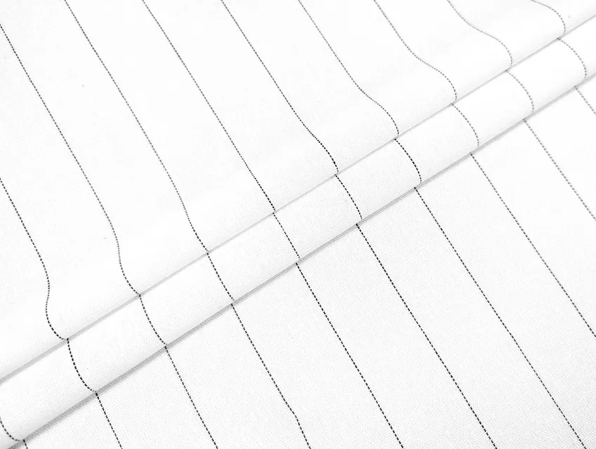 Льон віскоза смужка 32мм, білий з чорним - фото 1 - інтернет-магазин tkani-atlas.com.ua