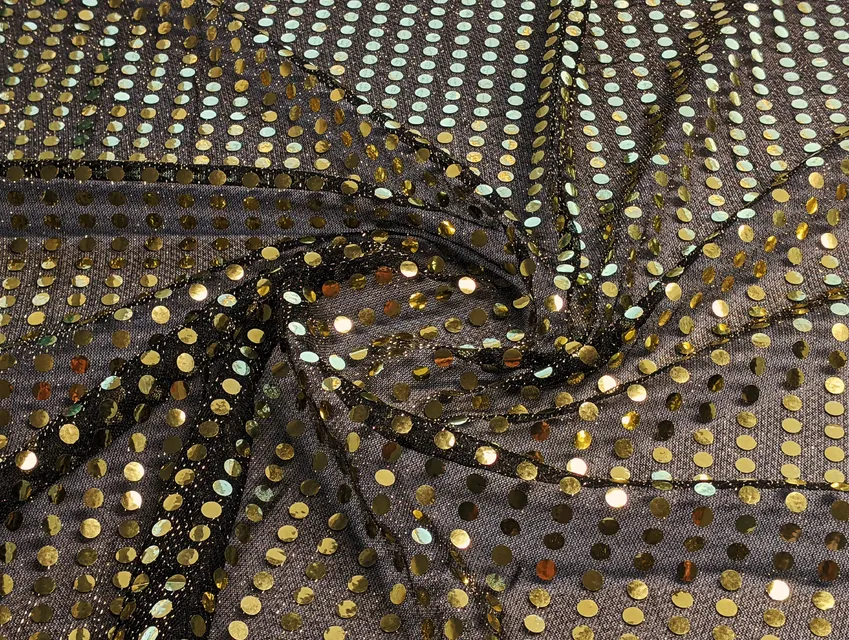 Копейка, темное золото (отрез 1,5 м) - фото 1 - интернет-магазин tkani-atlas.com.ua